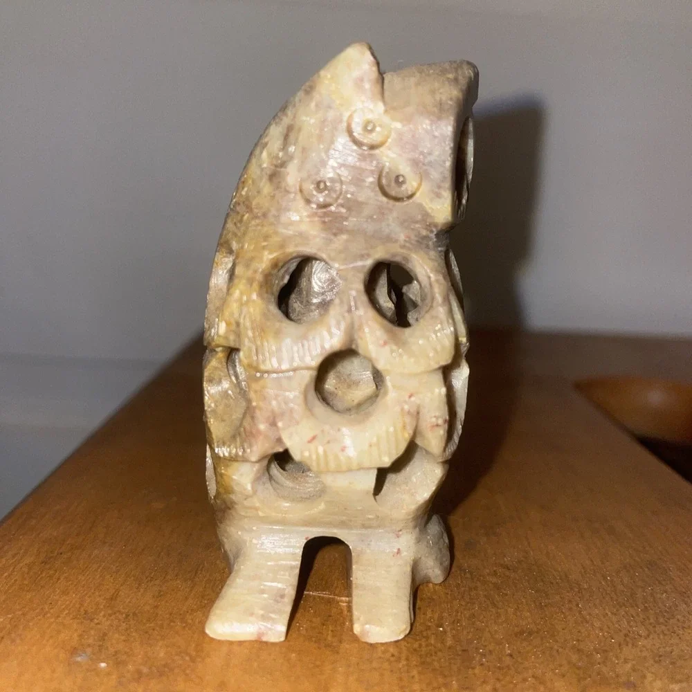 Owlet Inside‎ Owl Hand Carved Soapstone 3